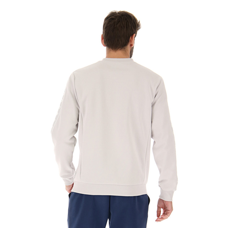 Men Lotto Athletica Due Vi Rn Sweatshirts White | 97504-SJUT