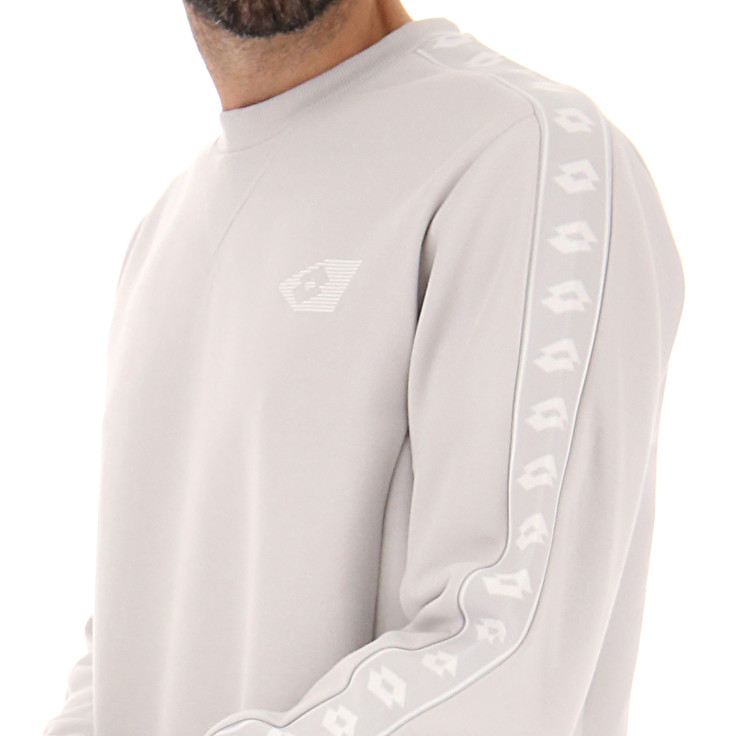 Men Lotto Athletica Due Vi Rn Sweatshirts White | 97504-SJUT