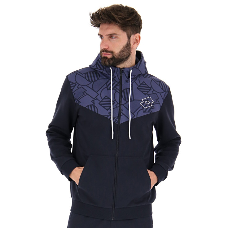 Men Lotto Athletica Prime Fz Jackets Black / Purple | 72390-DZME
