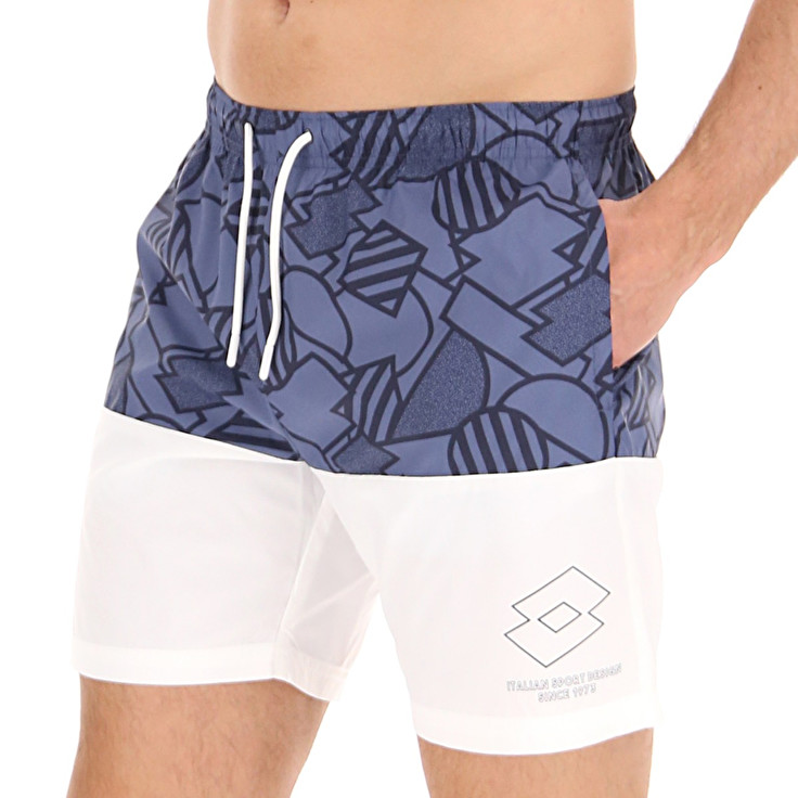 Men Lotto Athletica Prime Shorts Blue / White | 43786-NPHV
