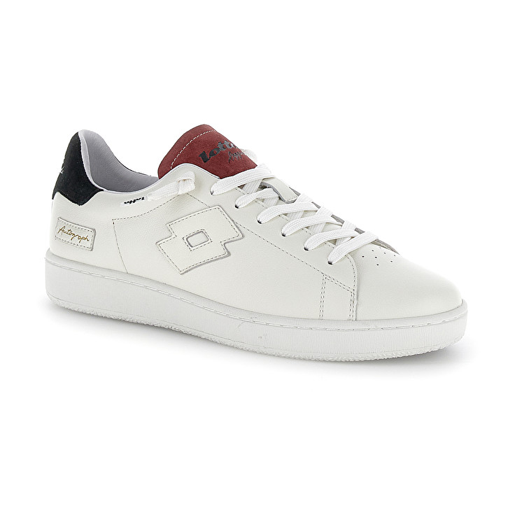 Men Lotto Autograph Suede Leggenda White / Black / Pink | 10278-PFJU