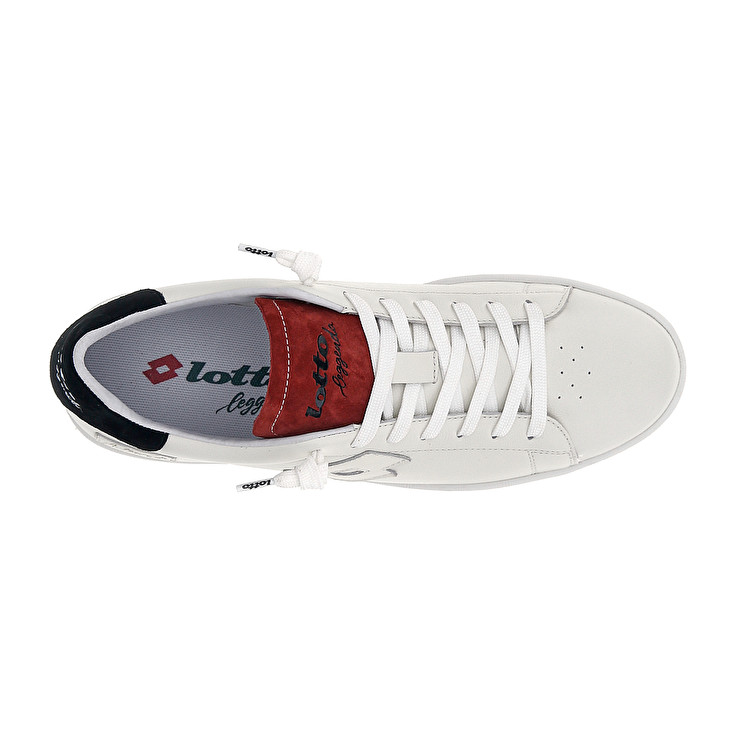 Men Lotto Autograph Suede Leggenda White / Black / Pink | 10278-PFJU