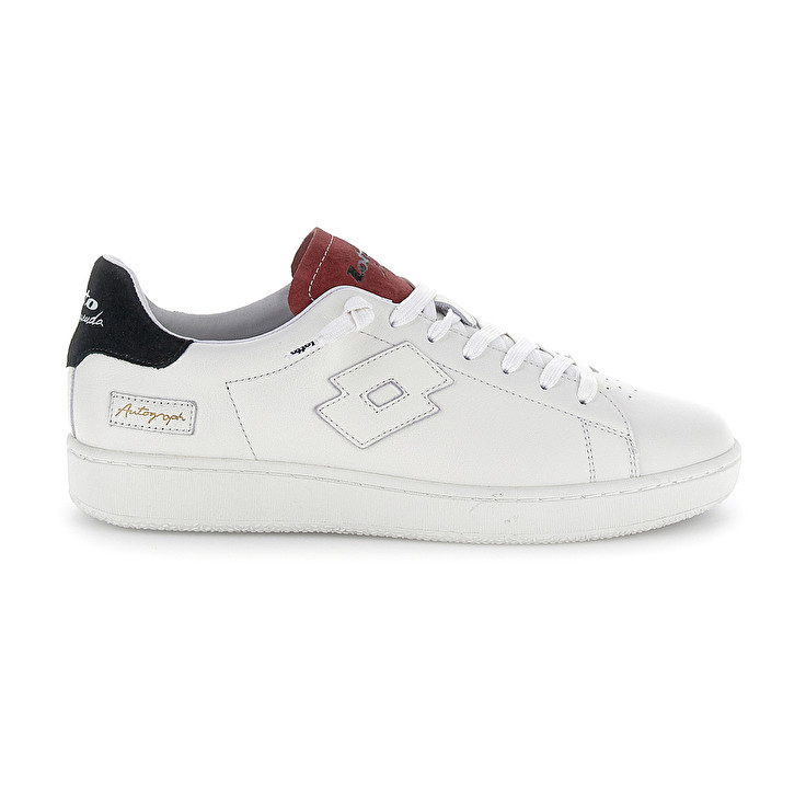 Men Lotto Autograph Suede Leggenda White / Black / Pink | 10278-PFJU