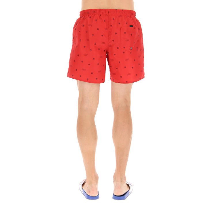 Men Lotto Club Beachwear Red | 02581-SFDU