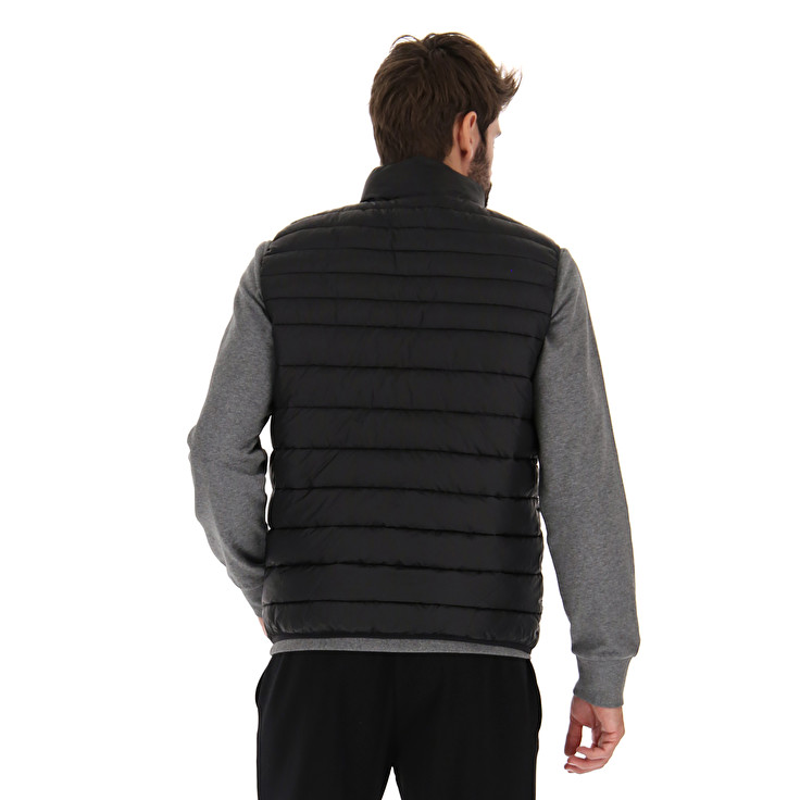 Men Lotto Gilet Cortina Iii Pad Pl Jackets Black | 47389-XWEU