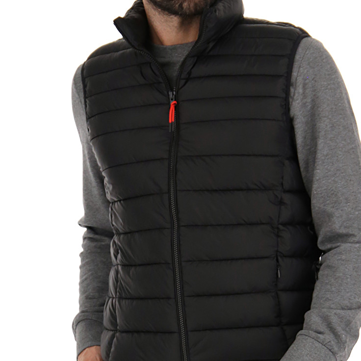 Men Lotto Gilet Cortina Iii Pad Pl Jackets Black | 47389-XWEU