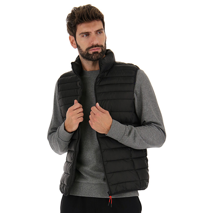 Men Lotto Gilet Cortina Iii Pad Pl Jackets Black | 47389-XWEU