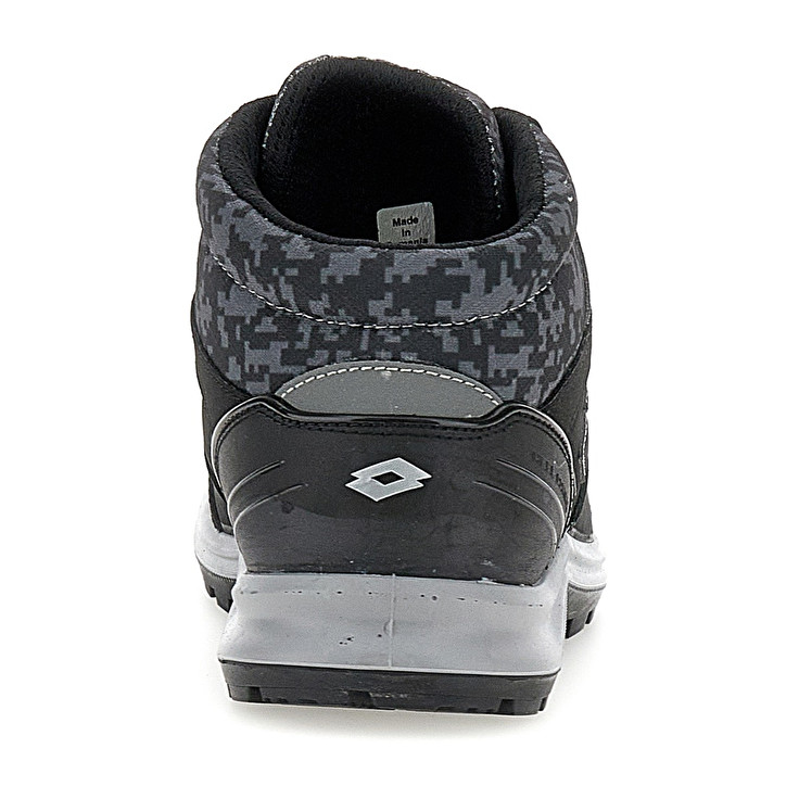 Men Lotto Hit 200 Mid S3 Esd Safety Shoes Black | 25637-QAFI
