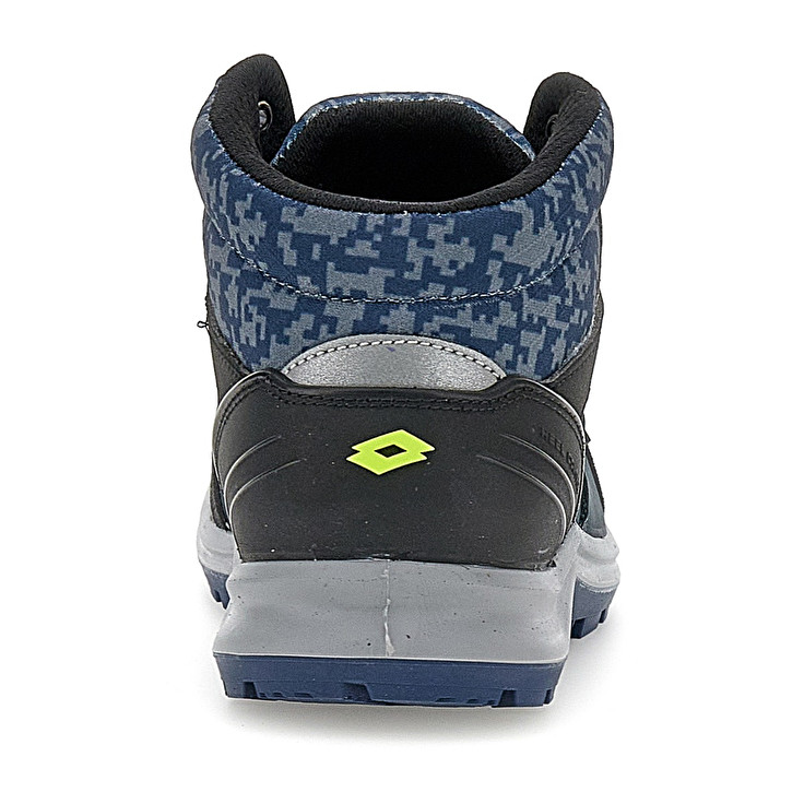 Men Lotto Hit 200 Mid S3 Safety Shoes Blue / Black / Green | 97650-EBSG