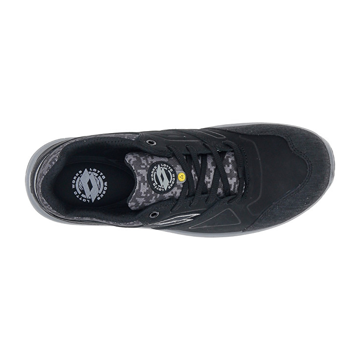 Men Lotto Hit 200 S3 Esd Safety Shoes Black | 07329-SKBH