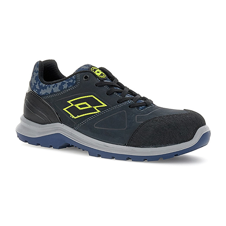 Men Lotto Hit 200 S3 Safety Shoes Blue / Black / Green | 14869-ITUB
