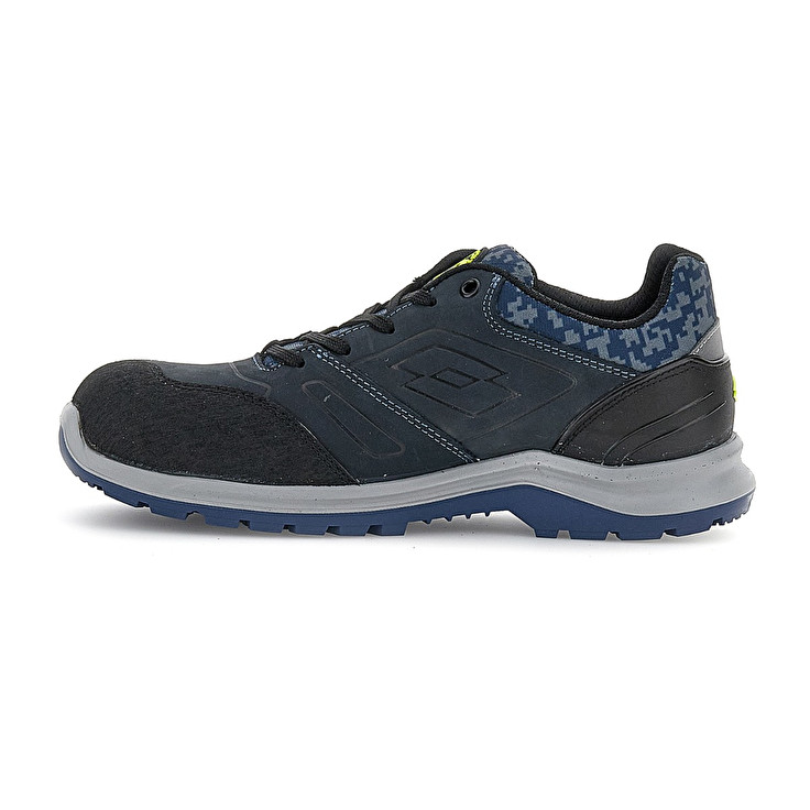 Men Lotto Hit 200 S3 Safety Shoes Blue / Black / Green | 14869-ITUB