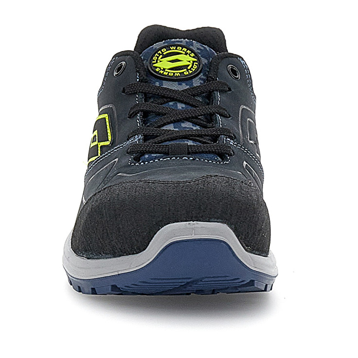 Men Lotto Hit 200 S3 Safety Shoes Blue / Black / Green | 14869-ITUB