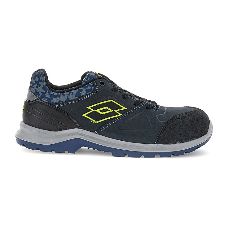 Men Lotto Hit 200 S3 Safety Shoes Blue / Black / Green | 14869-ITUB