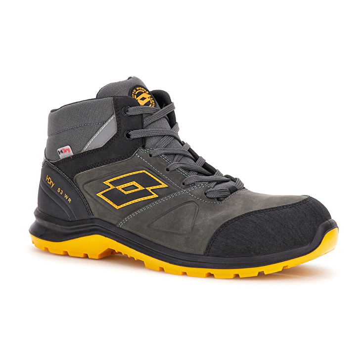 Men Lotto Hit 250 Mid S3 Src Wr Hdry Safety Shoes Grey | 06185-ODNP