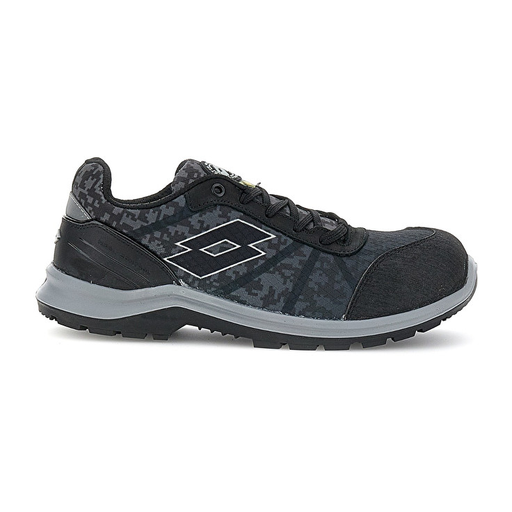 Men Lotto Hit 400 S1p Esd Safety Shoes Black | 59103-IKJC