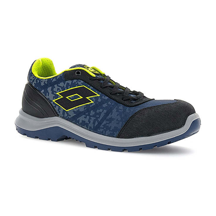 Men Lotto Hit 400 S1p Safety Shoes Blue / Green / Black | 28976-JQHB