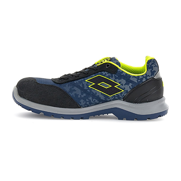 Men Lotto Hit 400 S1p Safety Shoes Blue / Green / Black | 28976-JQHB