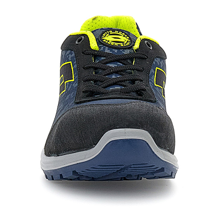 Men Lotto Hit 400 S1p Safety Shoes Blue / Green / Black | 28976-JQHB