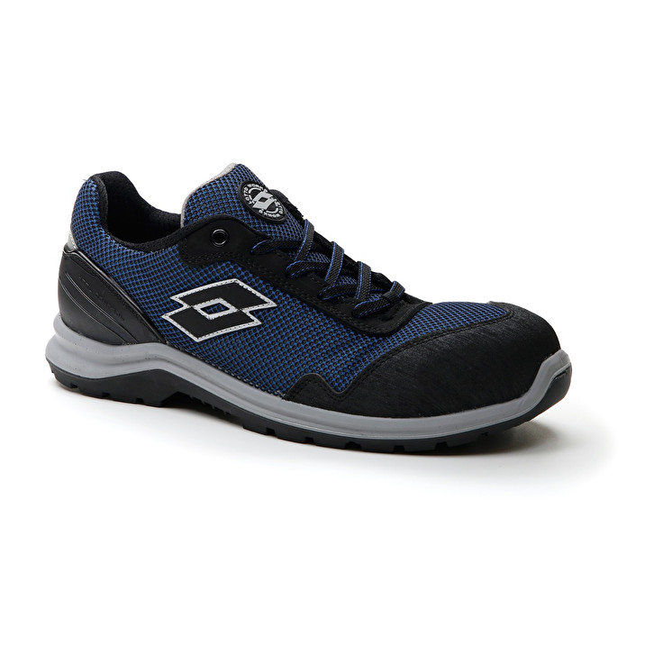 Men Lotto Hit 425 S1p Safety Shoes Blue / Silver | 21754-EBMZ
