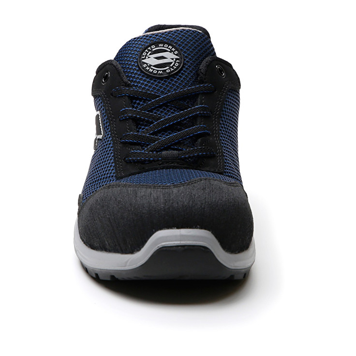 Men Lotto Hit 425 S1p Safety Shoes Blue / Silver | 21754-EBMZ