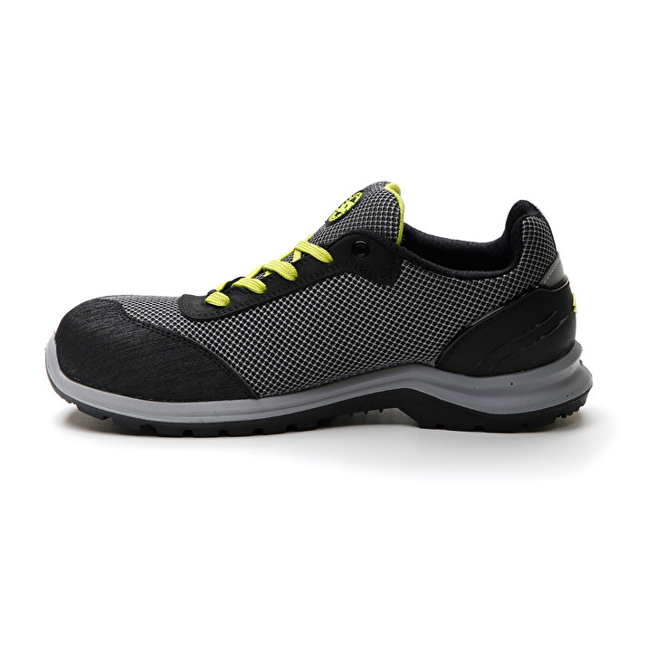 Men Lotto Hit 425 S1p Safety Shoes Dark / Silver / Green | 32587-WSRT