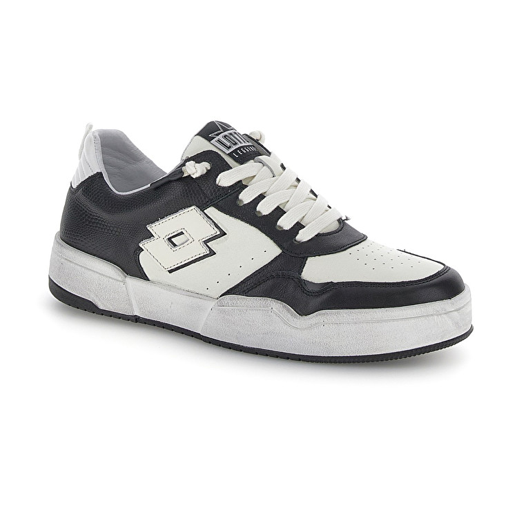 Men Lotto Hoop Stars Block Leggenda White / Black | 69358-ZFDB