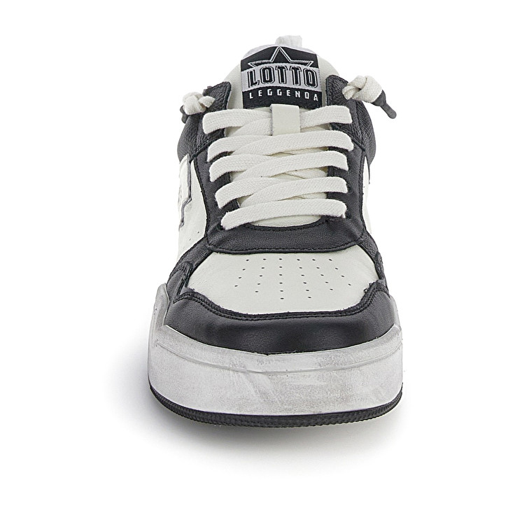 Men Lotto Hoop Stars Block Leggenda White / Black | 69358-ZFDB