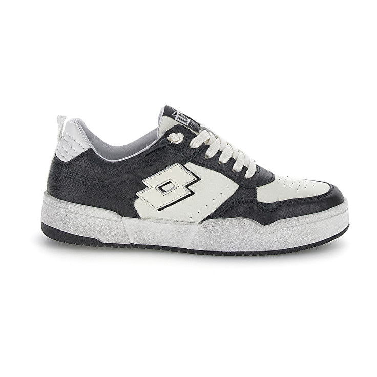 Men Lotto Hoop Stars Block Leggenda White / Black | 69358-ZFDB