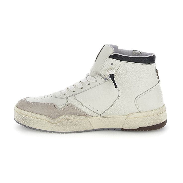 Men Lotto Hoop Stars High Suede Leggenda White | 24918-DTBU