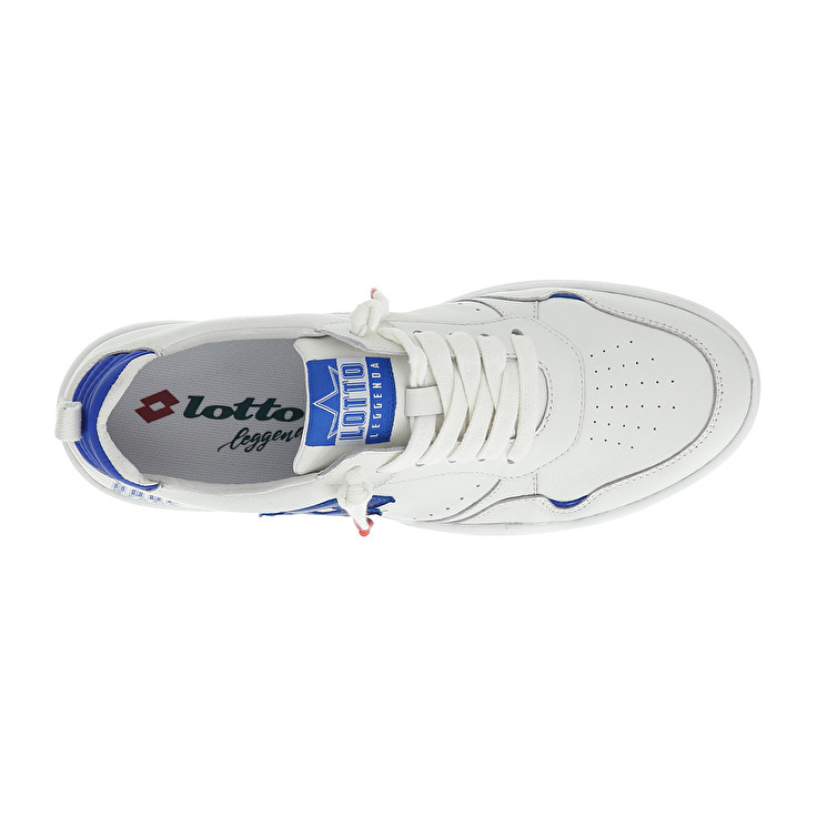 Men Lotto Hoop Stars Leggenda White / Blue | 48697-PVFZ