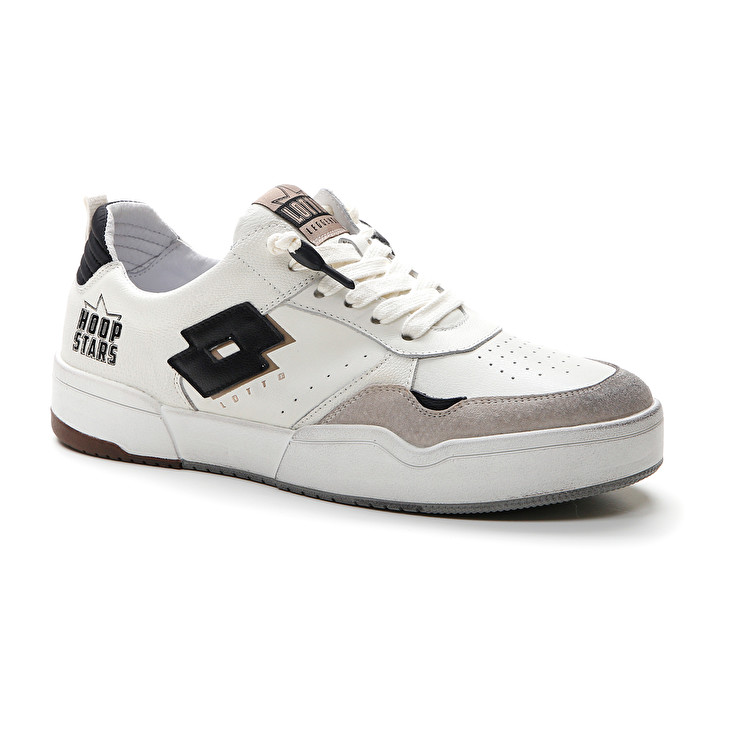 Men Lotto Hoop Stars Rub Leggenda White / Black | 08246-SYCH