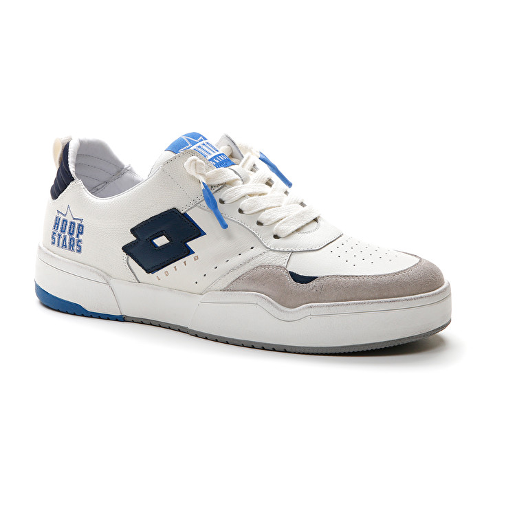 Men Lotto Hoop Stars Rub Leggenda White | 42816-REYO