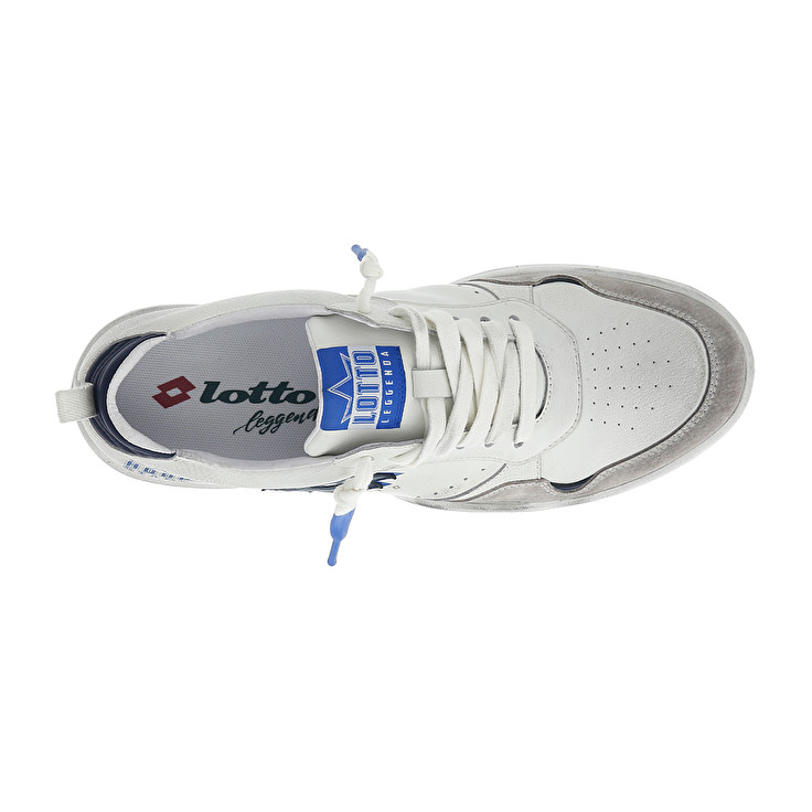Men Lotto Hoop Stars Rub Leggenda White | 42816-REYO