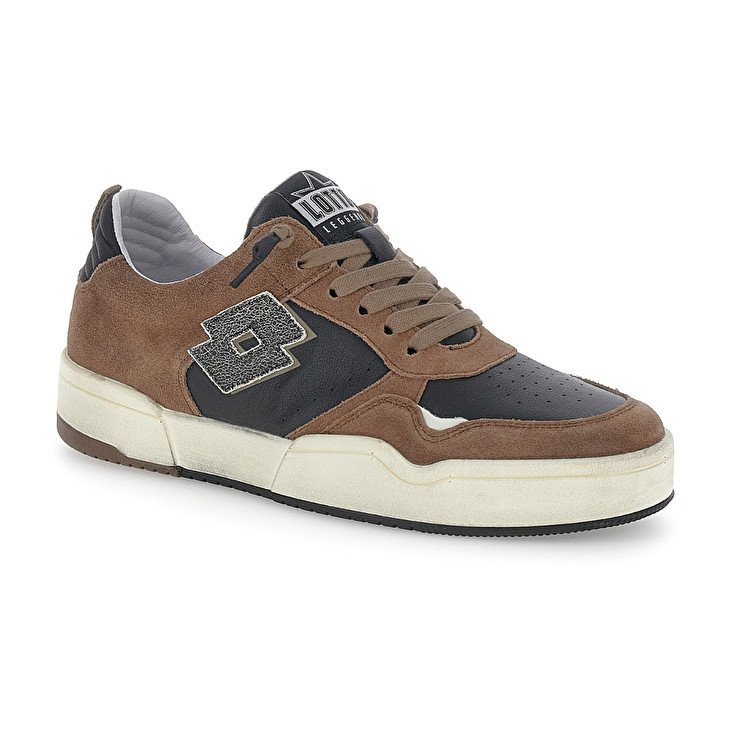 Men Lotto Hoop Stars Suede Leggenda Brown / Black | 38107-MWPZ