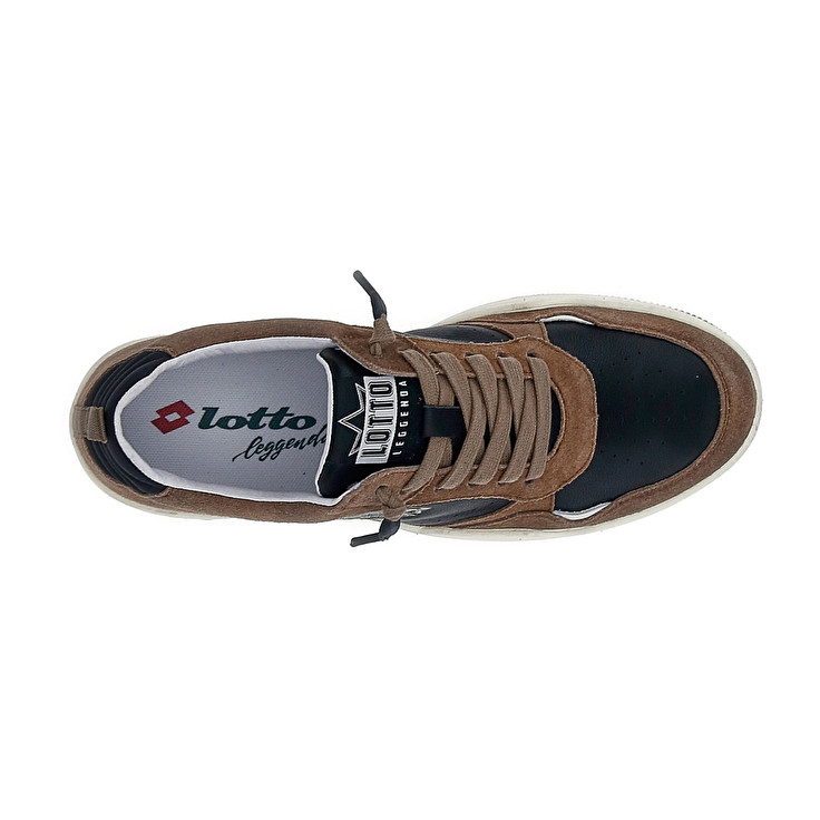 Men Lotto Hoop Stars Suede Leggenda Brown / Black | 38107-MWPZ
