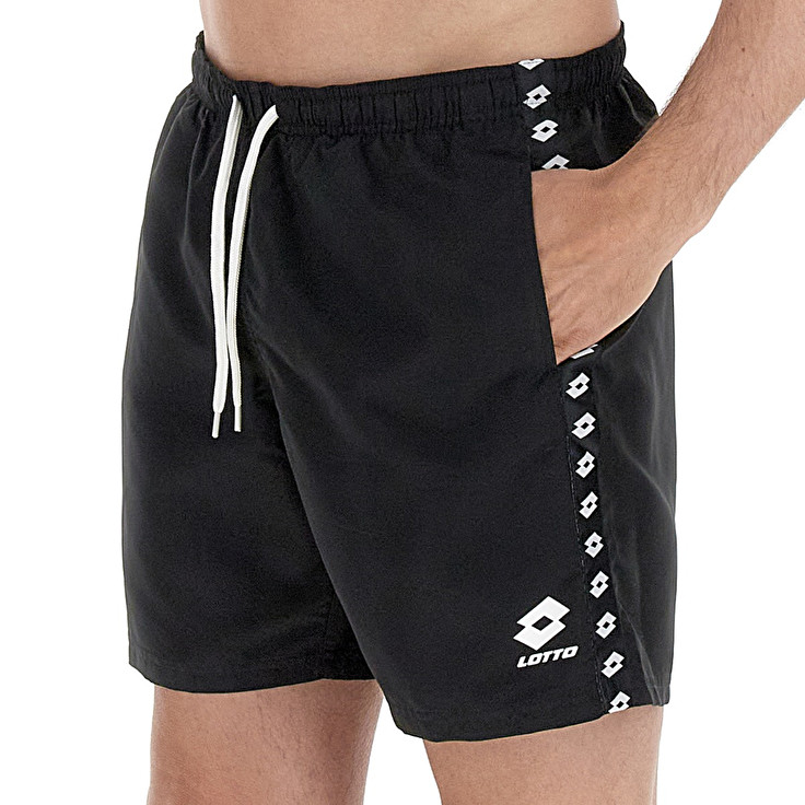 Men Lotto Icon Beachwear Black | 25943-LHKN