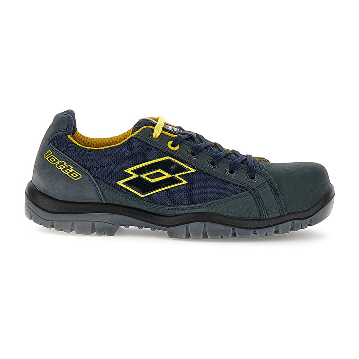 Men Lotto Jump 500 Safety Shoes Blue / Yellow | 15324-NBCV