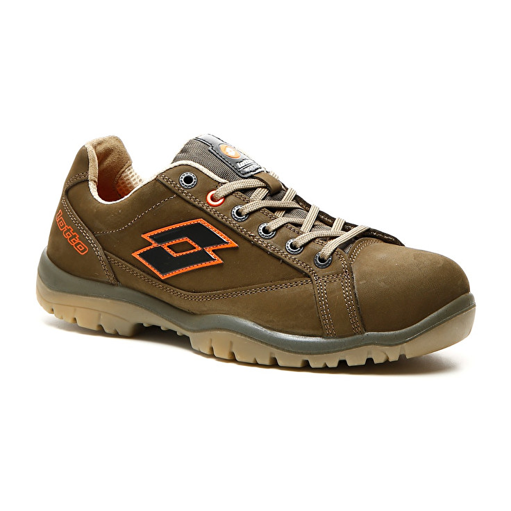 Men Lotto Jump 750 S3 Src Safety Shoes Olive / Orange | 97213-TQZS