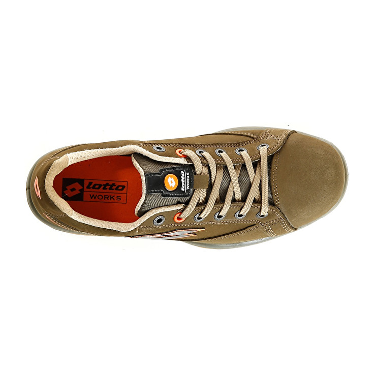 Men Lotto Jump 750 S3 Src Safety Shoes Olive / Orange | 97213-TQZS