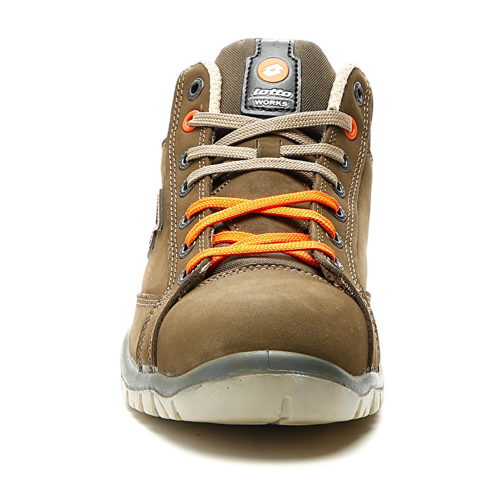 Men Lotto Jump Mid 900 S3 Src Safety Shoes Brown | 47513-XSAR