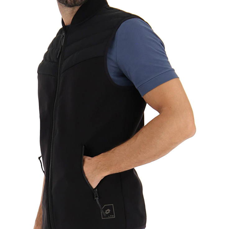 Men Lotto Lab Vest Jackets Black | 34075-LYHE