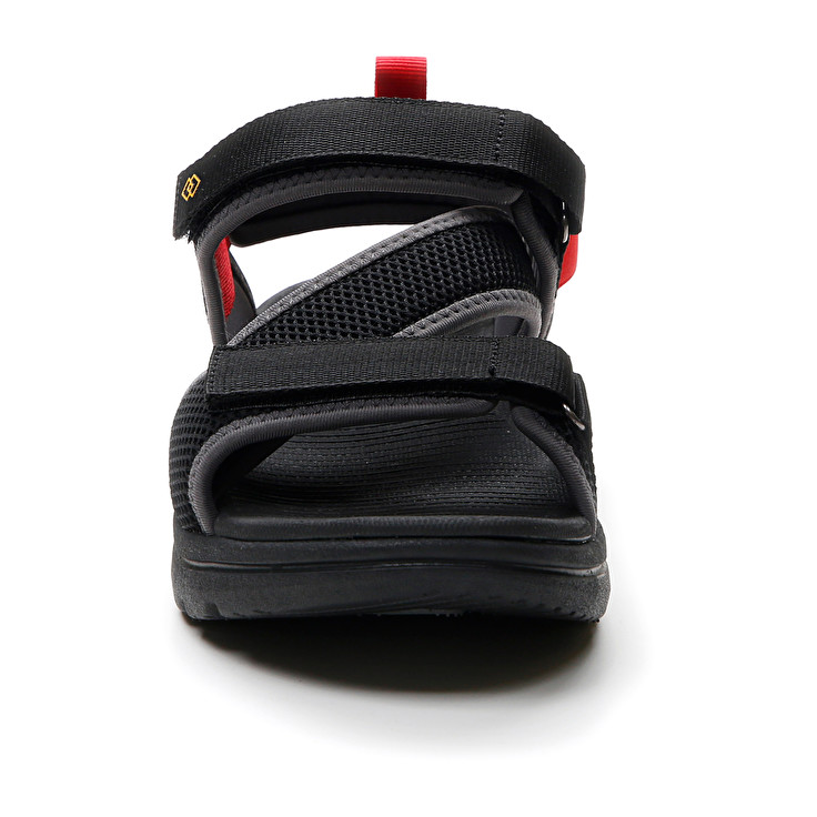Men Lotto Levante 2 Sandals Black | 82375-HZMQ