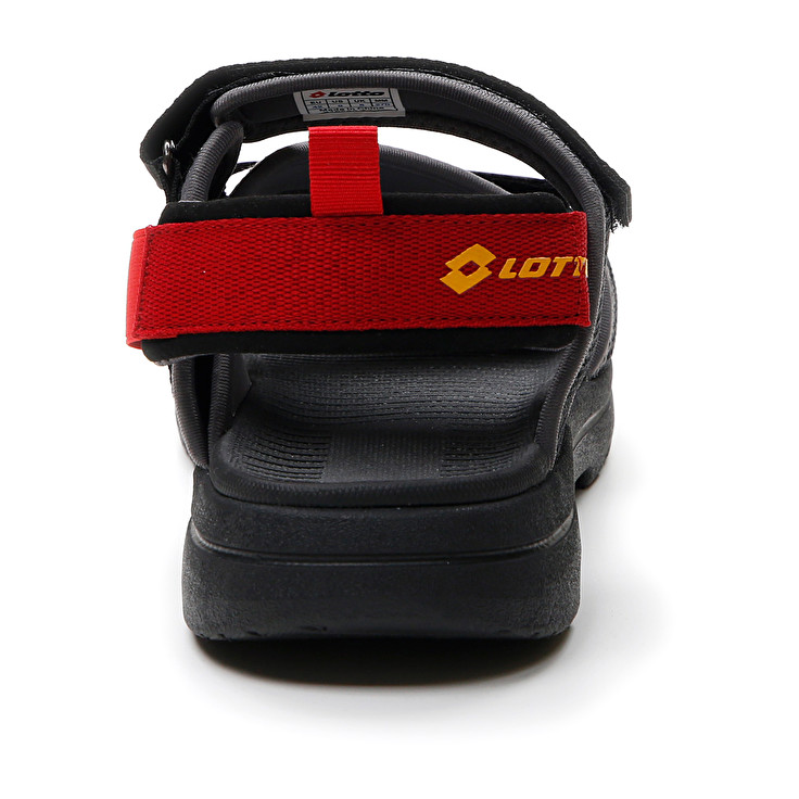 Men Lotto Levante 2 Sandals Black | 82375-HZMQ