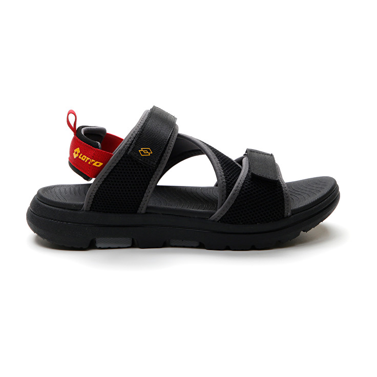 Men Lotto Levante 2 Sandals Black | 82375-HZMQ