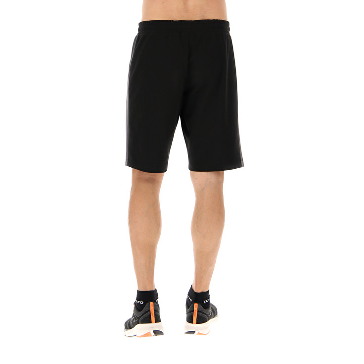 Men Lotto Logo Uno Bermuda Shorts Black | 13476-LOGZ