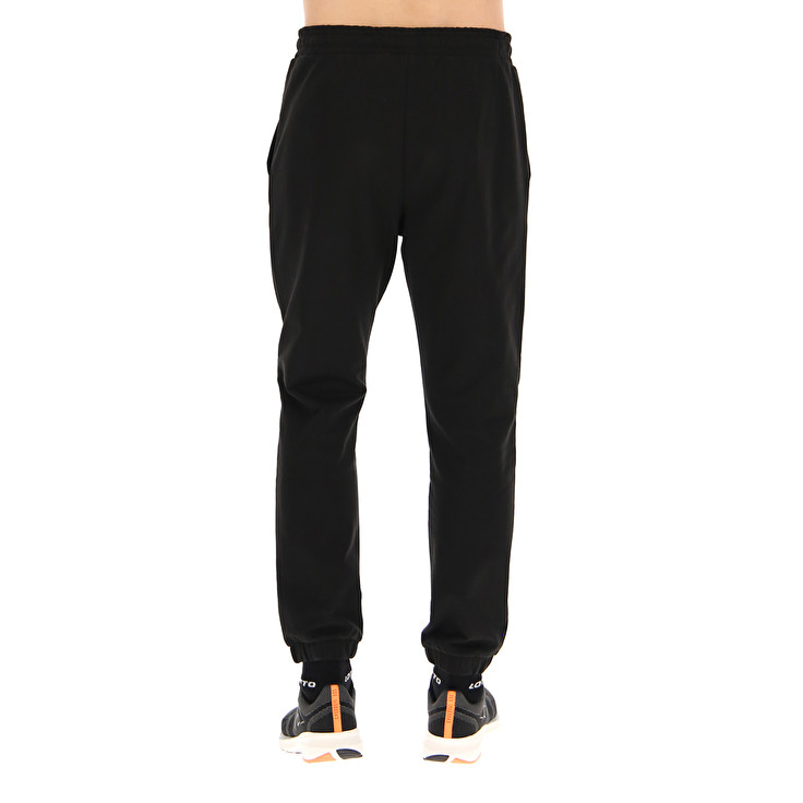 Men Lotto Logo Uno Sport Pants Black | 36045-TXWD