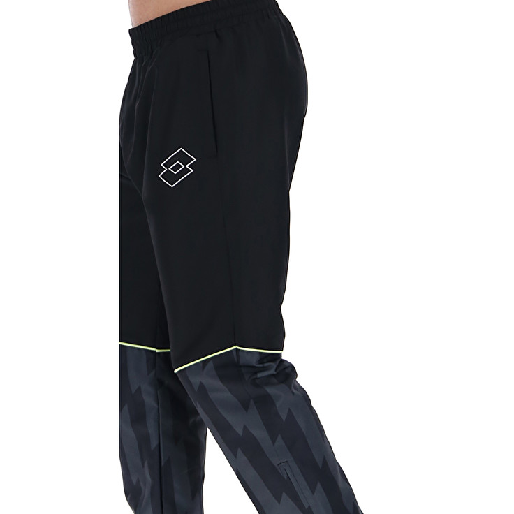 Men Lotto Logo Vi Db Sport Pants Black | 40137-KIAN