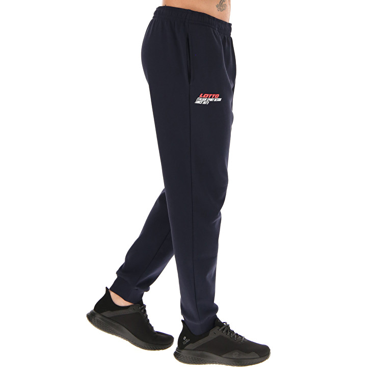 Men Lotto Logo Vi Fl Sport Pants Black | 97821-ALDX