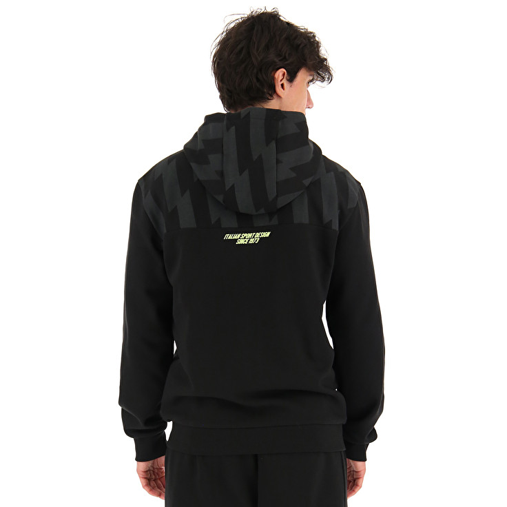 Men Lotto Logo Vi Fz Hd Fl Sweatshirts Black | 10349-ZIWF